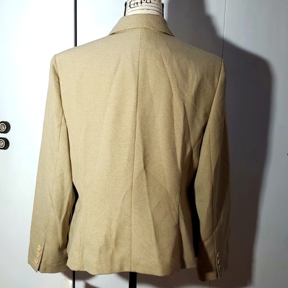 Norton McNaughton - Cream/Tan Lightly flecked suit coat Blazer Neutral Sz.14 - Picture 4 of 6